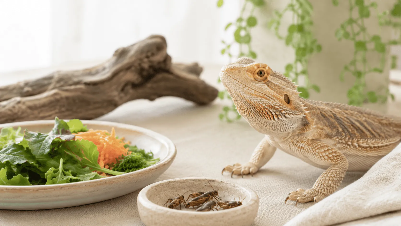 フトアゴヒゲトカゲの食事｜野菜・昆虫・カルシウムの考え方