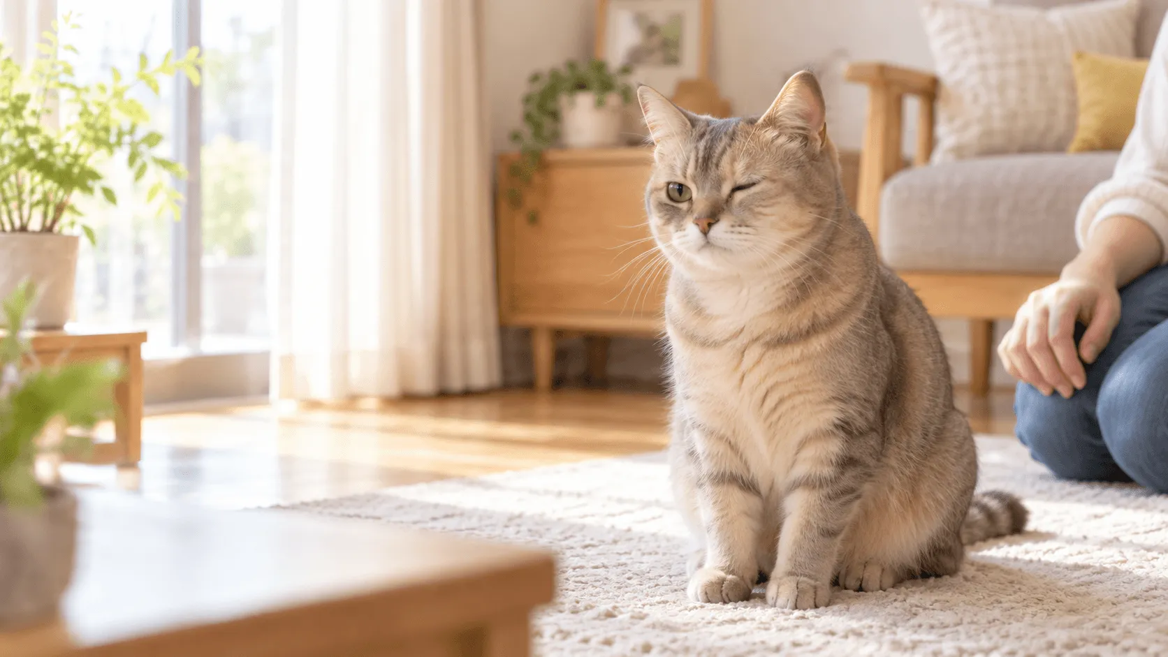猫が片目を細めたままのとき｜涙・充血・受診判断