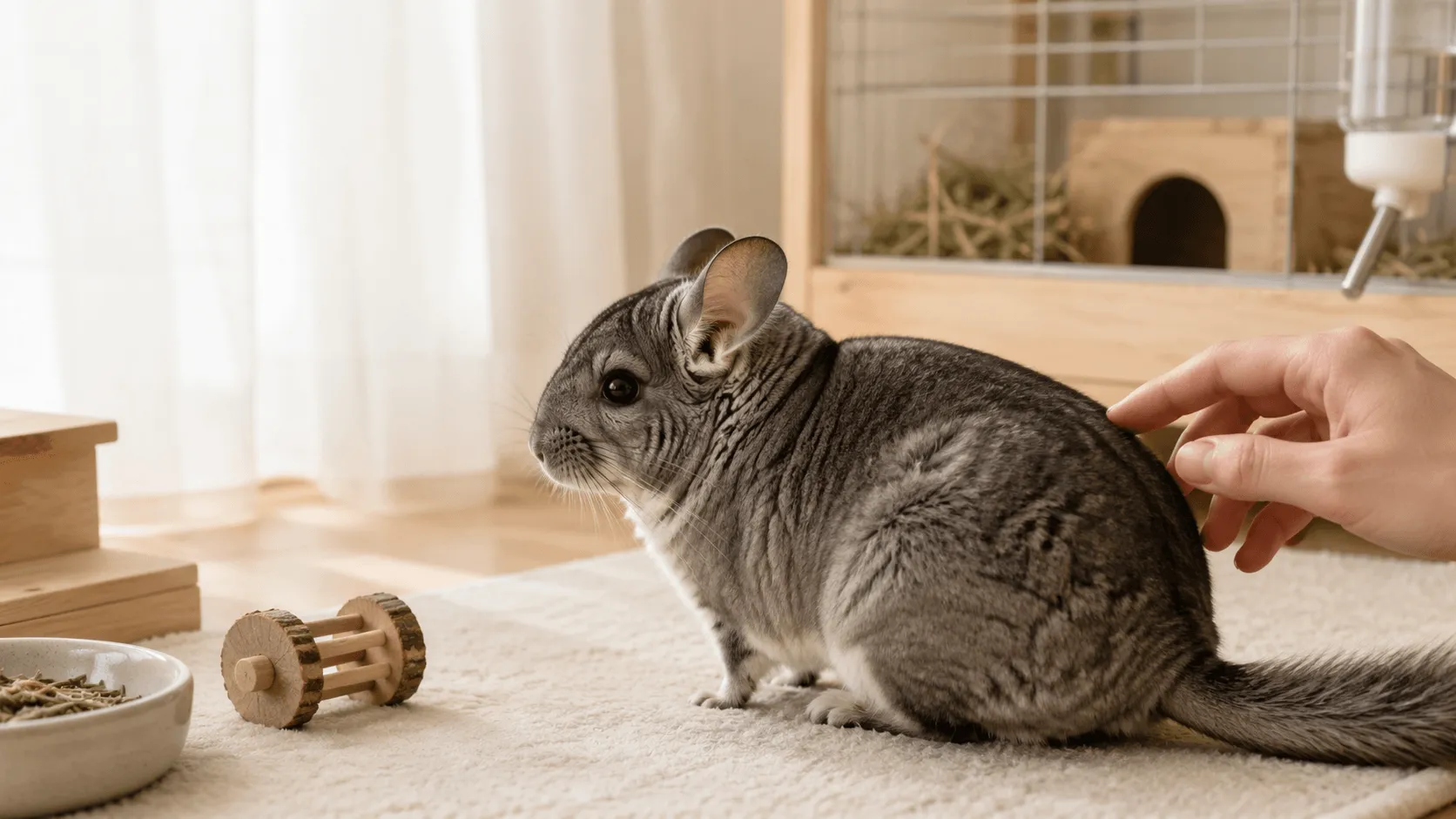 チンチラの毛が短く切れているとき｜毛かじり・同居・皮膚トラブルの見分け方