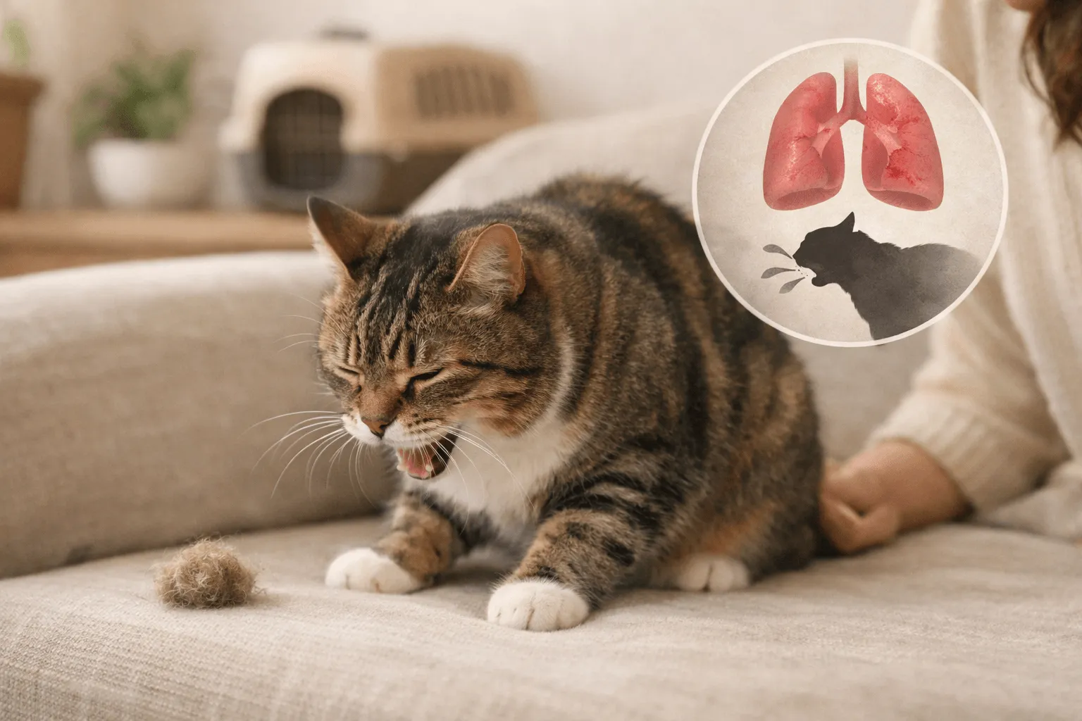 猫が咳をする｜毛玉以外の原因と受診目安