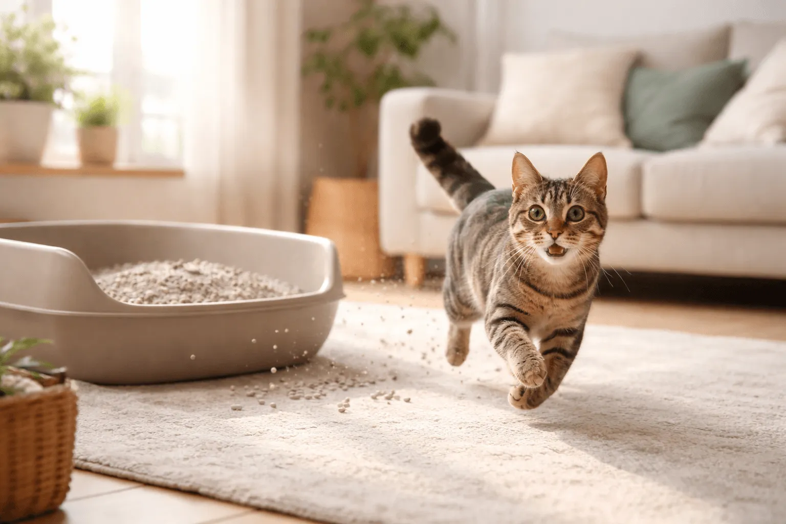 猫がトイレのあとに走り回るのはなぜ？行動の意味と正常範囲