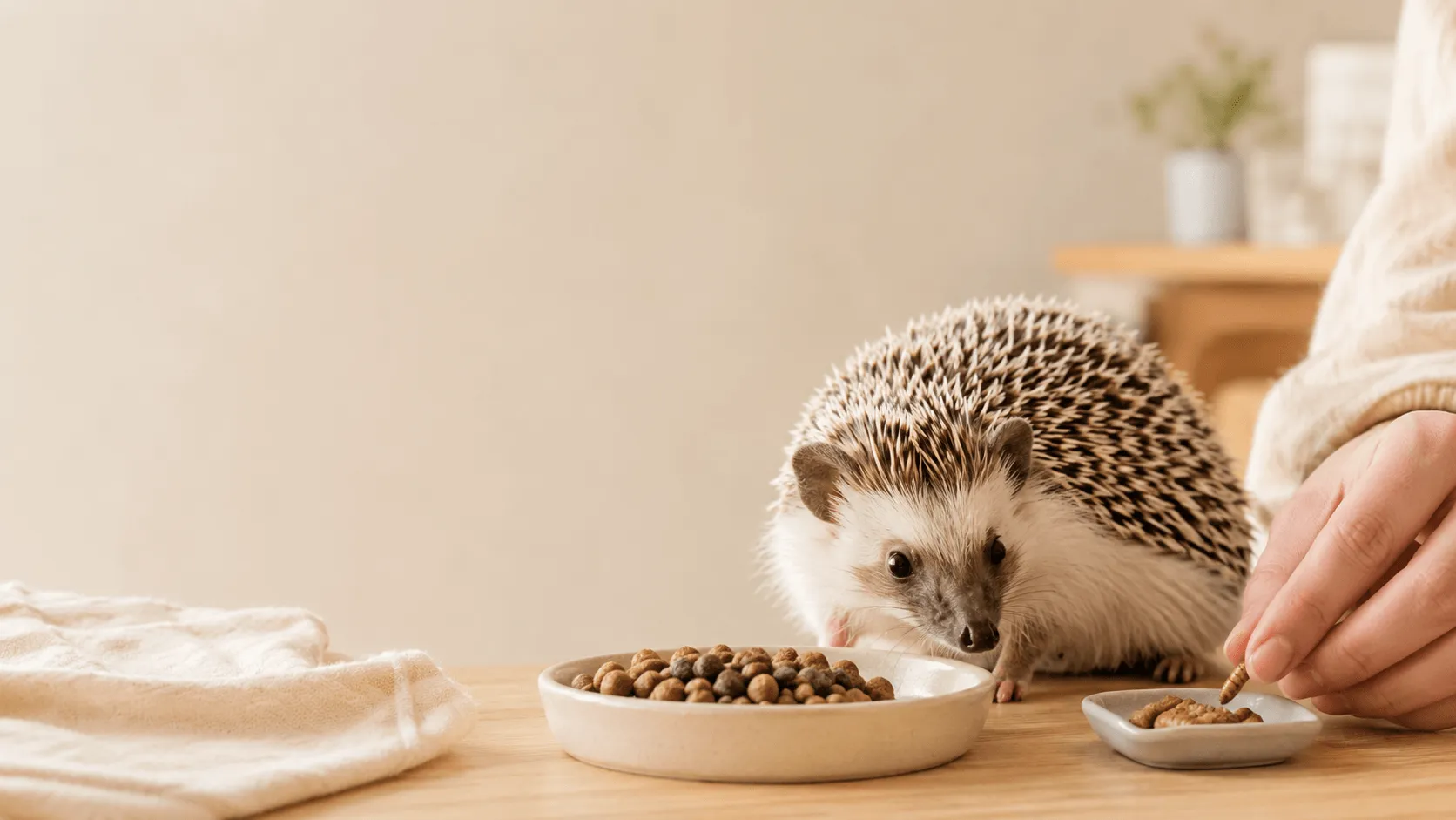 ハリネズミの食事で気をつけたいこと｜主食・おやつ・肥満の考え方