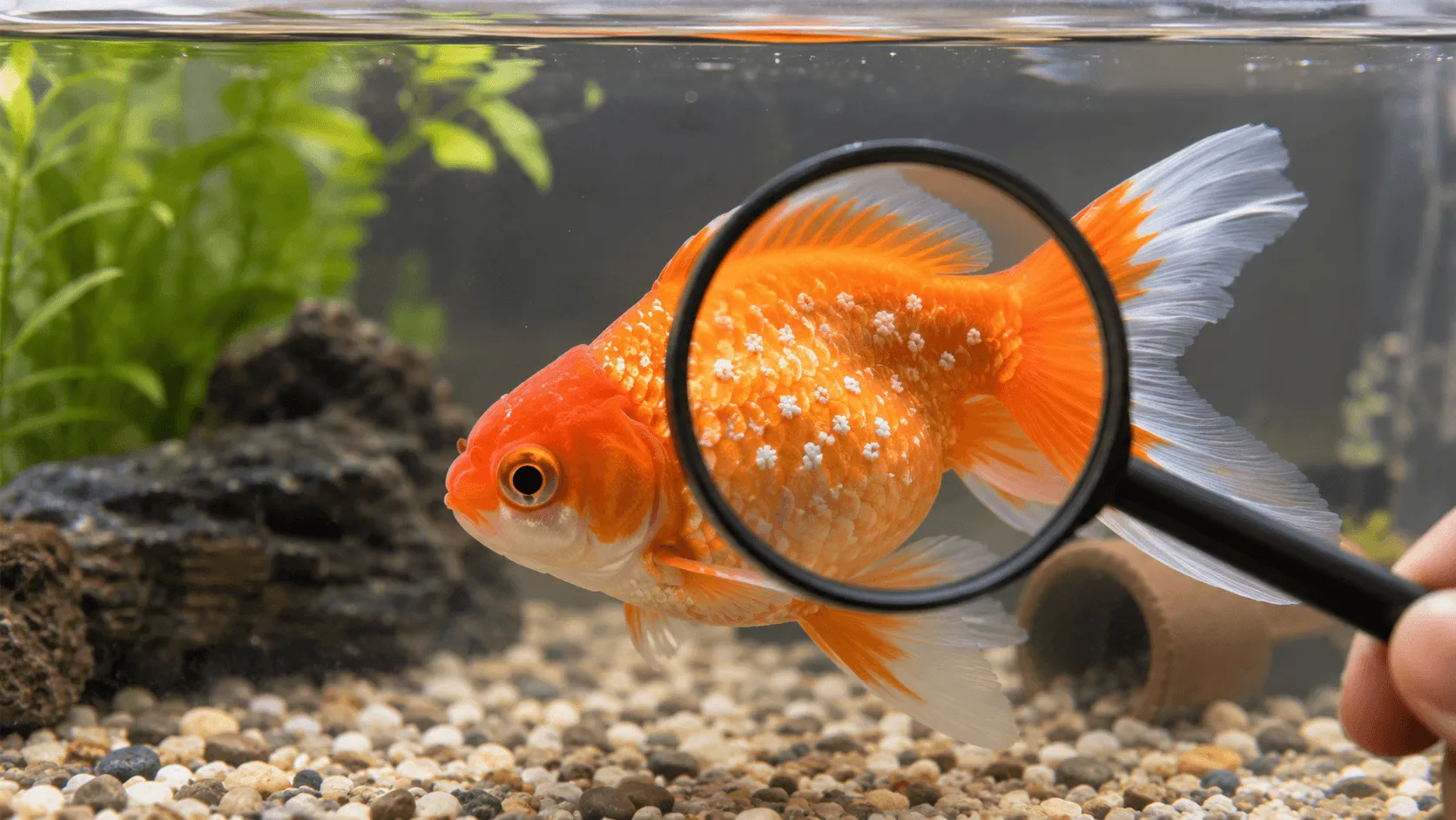 金魚の体に白い点があるとき｜水質・病気・隔離判断の考え方