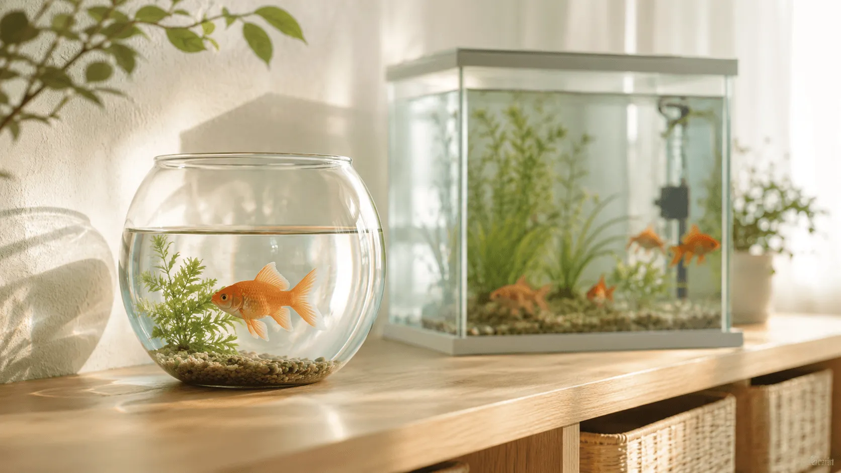 金魚鉢で飼える？水槽との違いと長く飼うための考え方