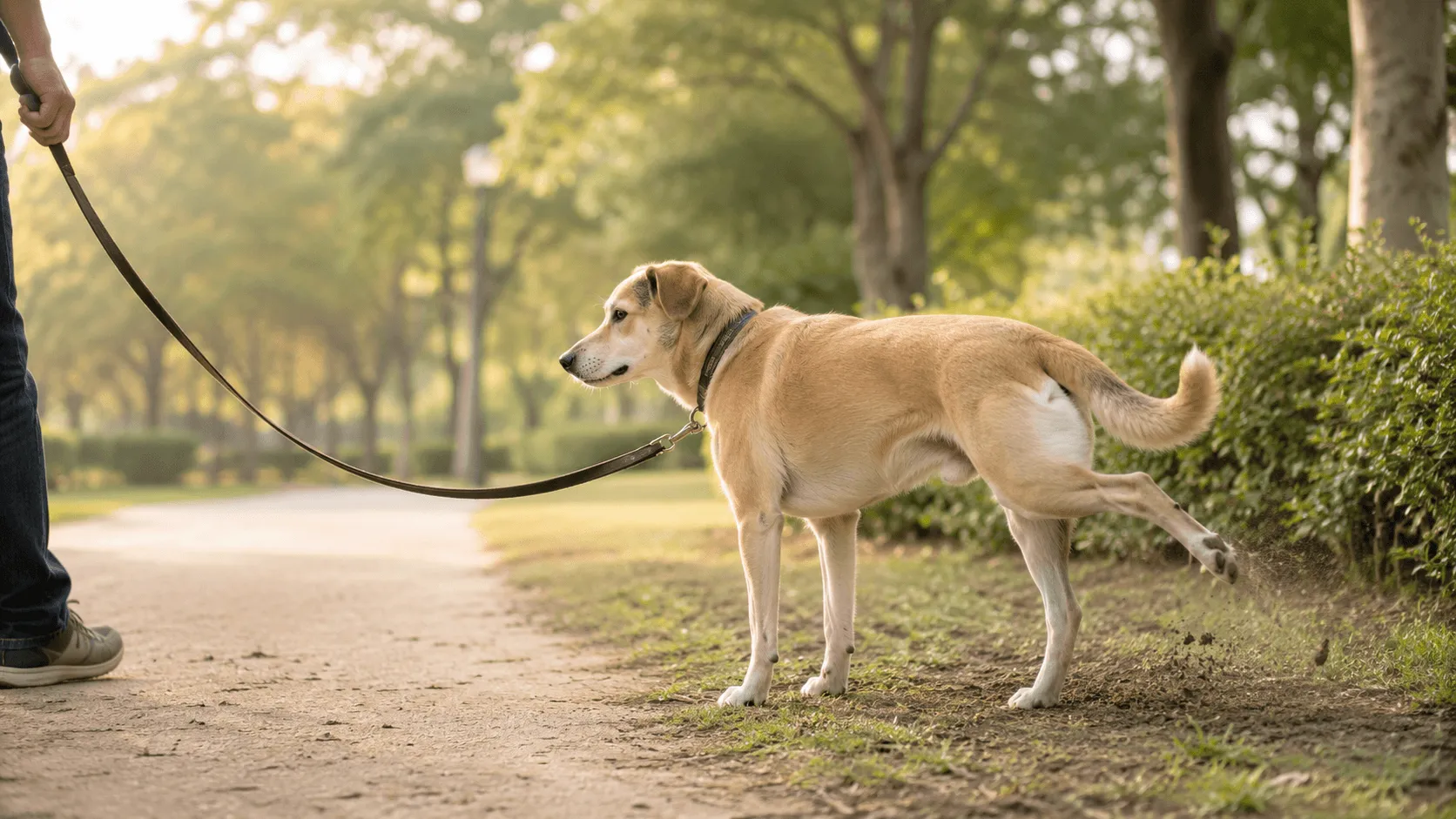 犬がうんちの後に地面を蹴るのはなぜ？行動の意味と止めたい場面