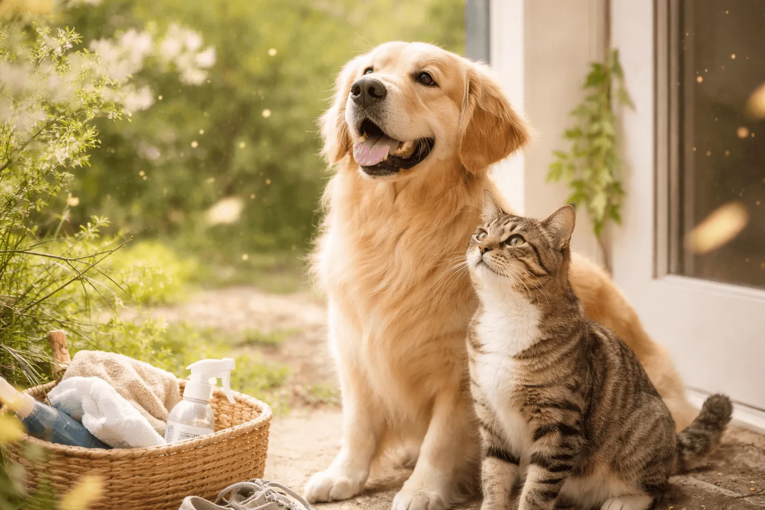 花粉・黄砂シーズンの散歩どうする？犬猫の目・皮膚トラブルを防ぐ動線ケア