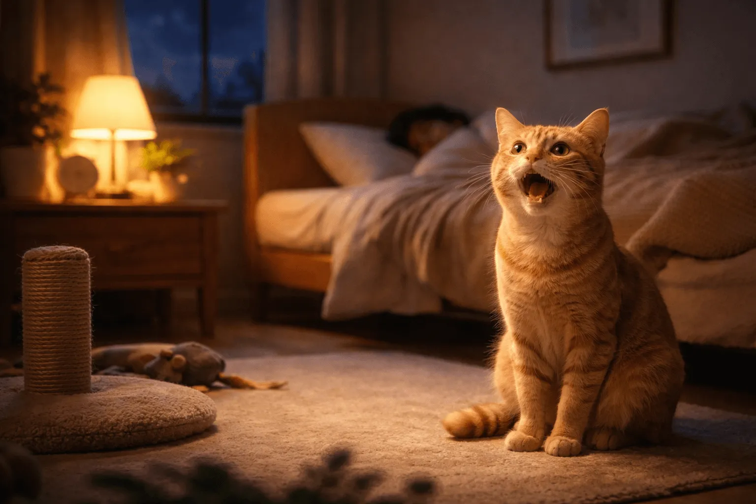 猫が夜に鳴く｜原因別の見立てと対策の順番