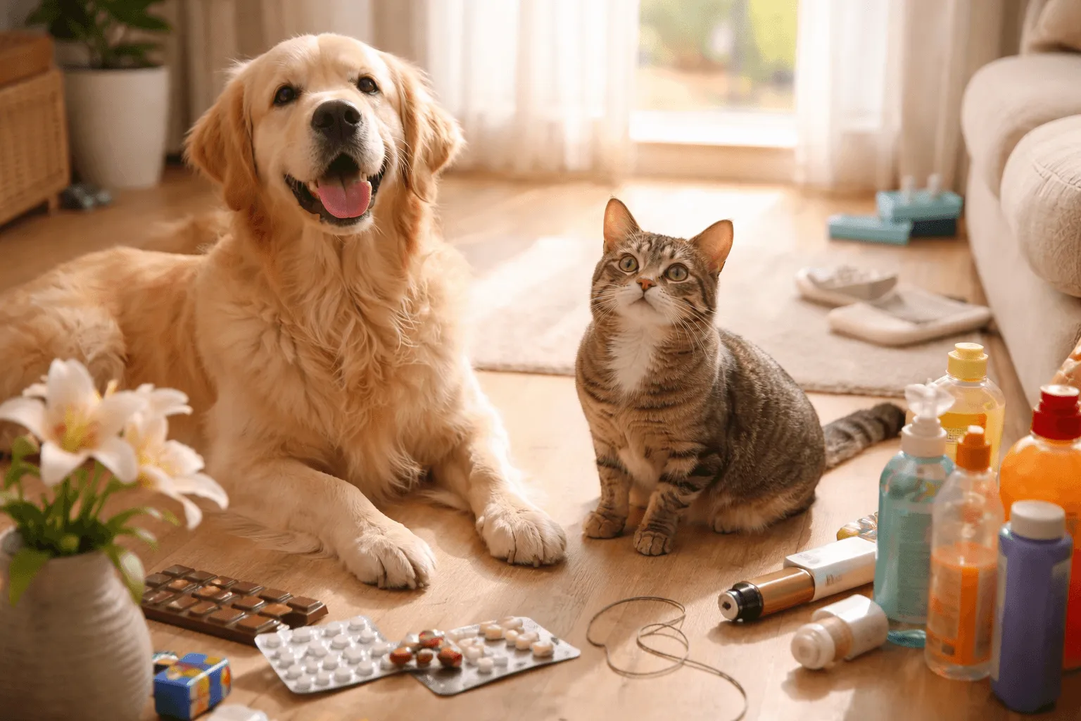 ペットと暮らす家で置いてはいけないもの｜誤飲・中毒のリスク一覧