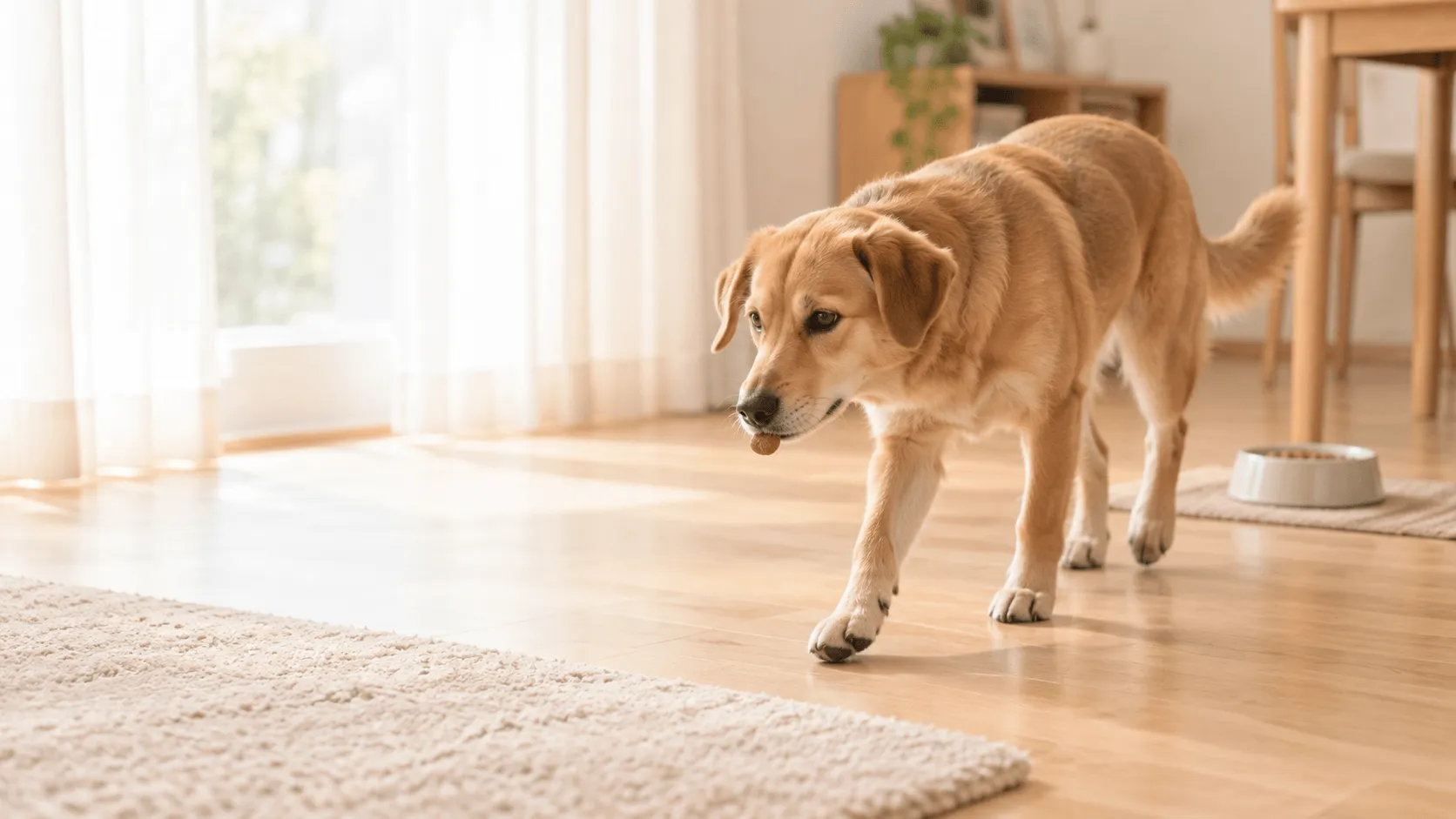 犬がごはんを食器から運んで食べるのはなぜ？｜食べる場所と食欲の見方