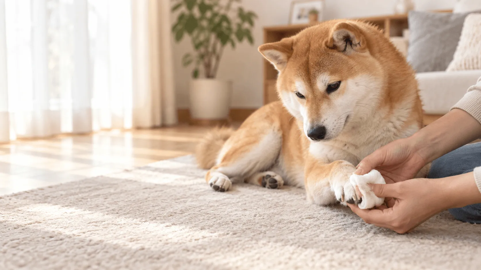 犬の爪が折れて出血したとき｜止血・舐め対策・受診判断