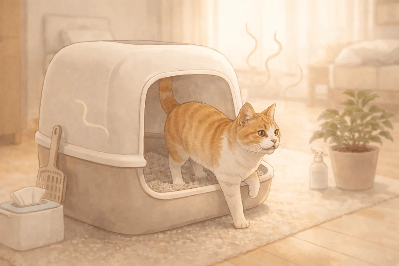 猫のトイレが臭い | 掃除頻度・消臭・猫砂とシステムトイレの見直しポイント