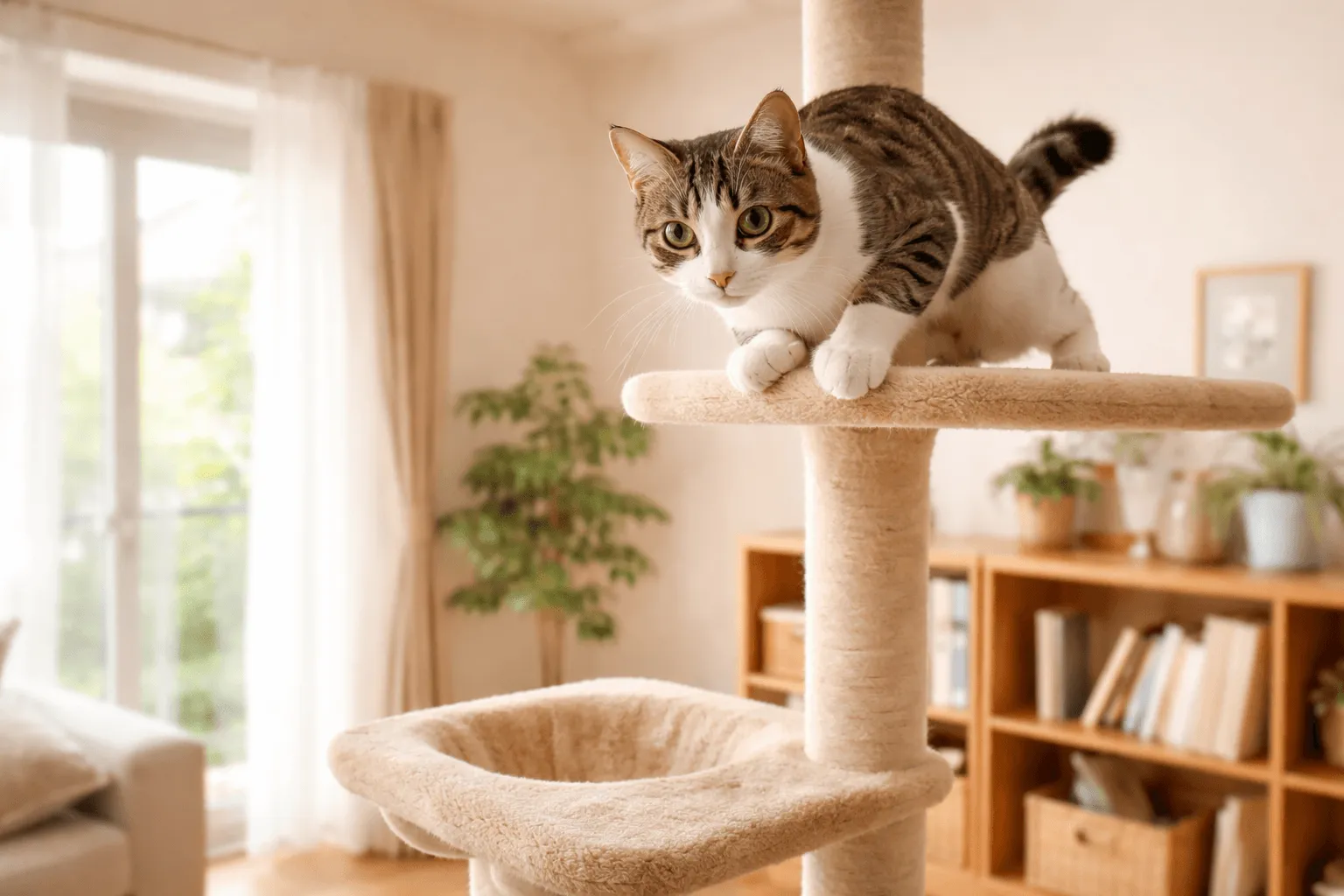 猫が高い場所から落ちるリスク｜室内でも起きる事故と防ぎ方