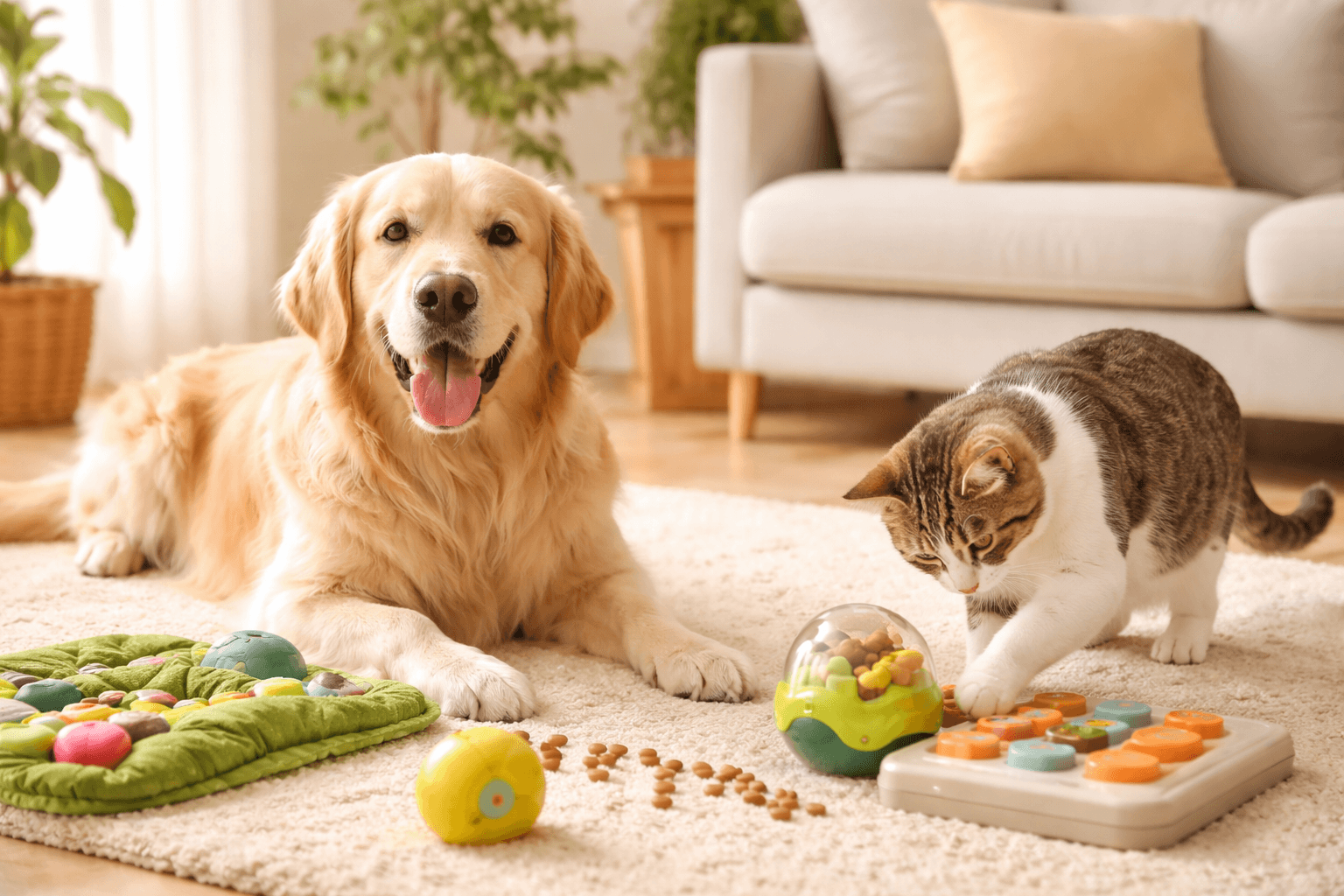 犬猫の知育玩具は必要？選び方と効果