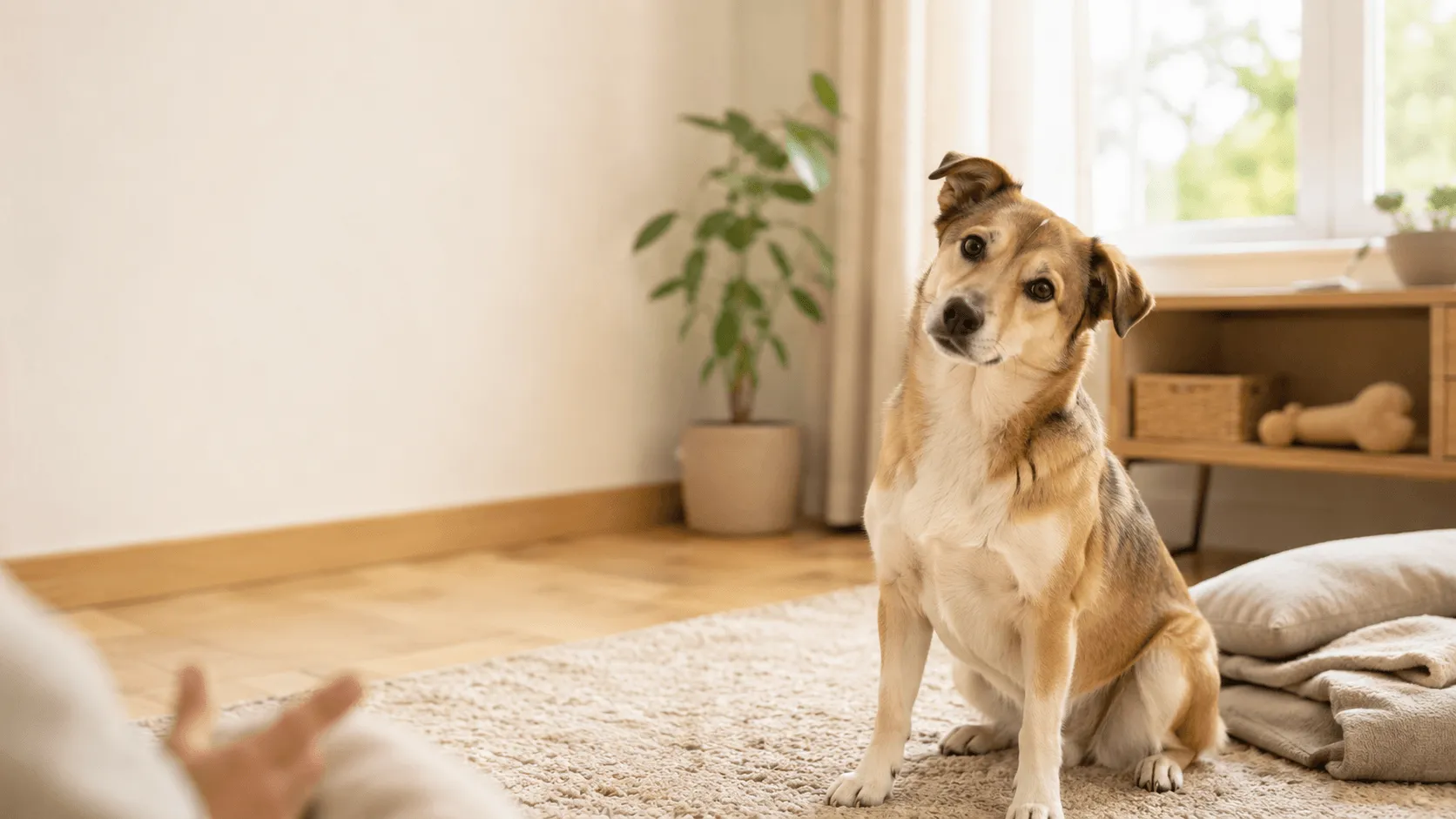 犬が首をかしげるのはなぜ？音・視線・学習の意味
