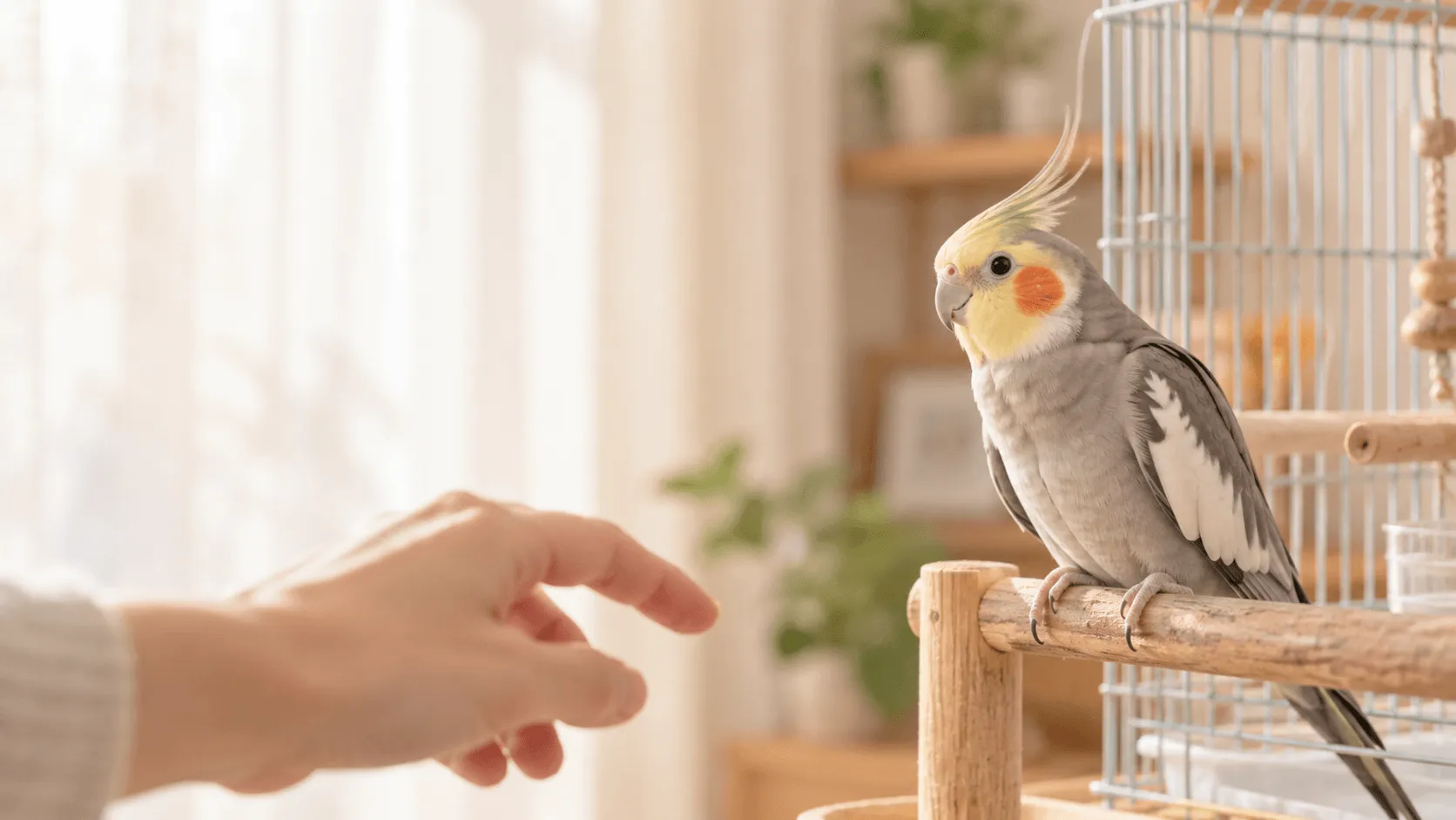 オカメインコがシャーと鳴くとき｜威嚇・恐怖・呼吸音の見分け方