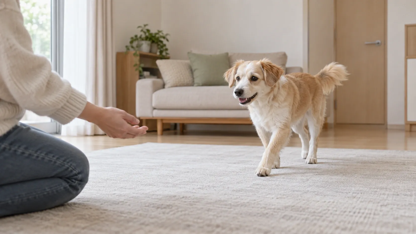 犬の呼び戻しはどう練習する？室内から始める「おいで」の教え方