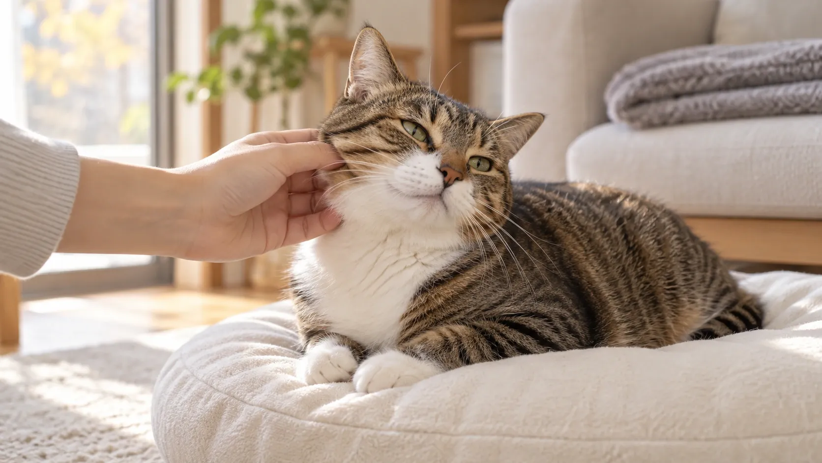 猫をなでると静電気が起きるとき｜秋冬の湿度・寝具・触れ方の見直し