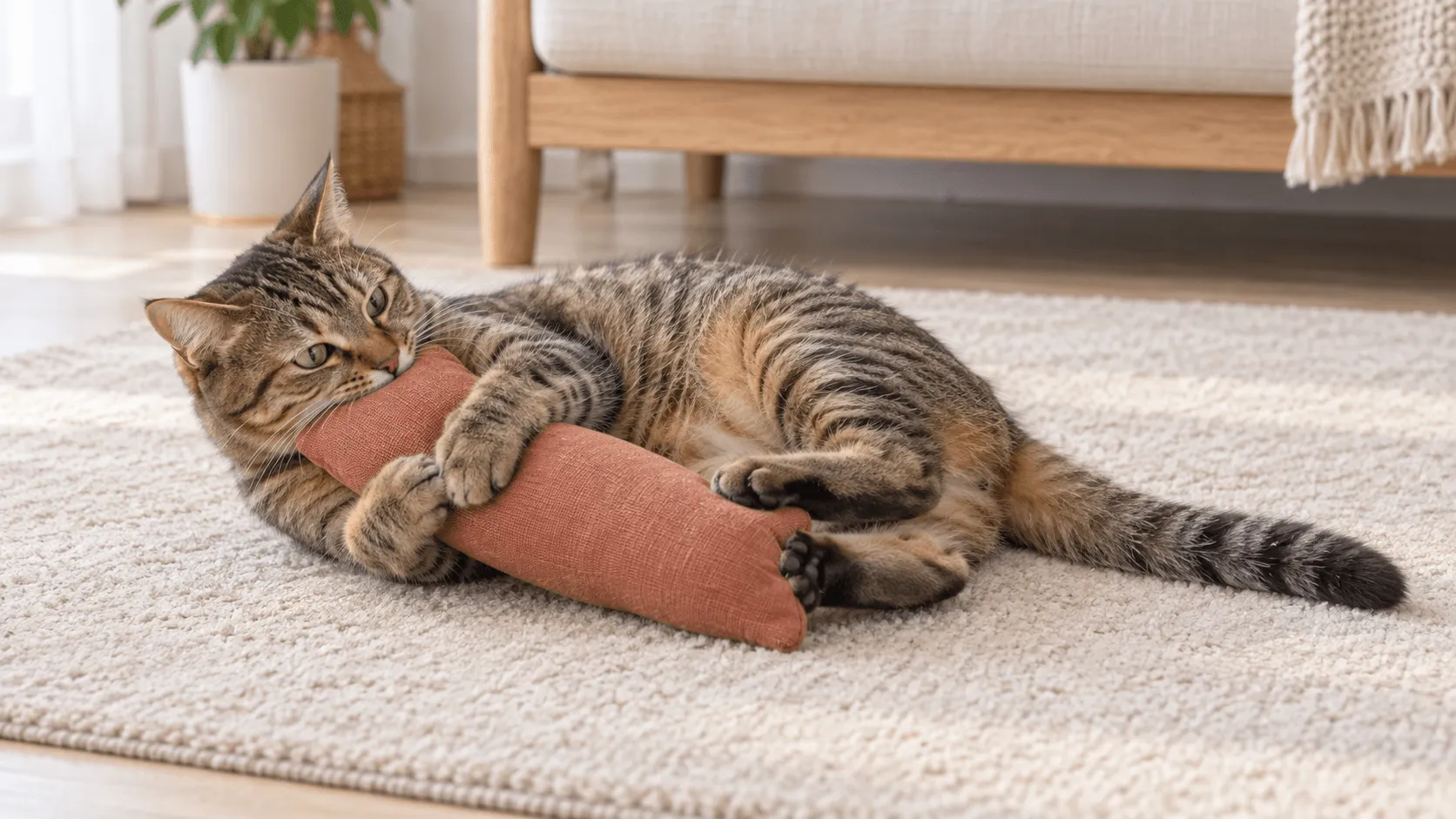 猫が前足で抱えて後ろ足で蹴るのはなぜ？｜けりぐるみ遊びと止めたい場面