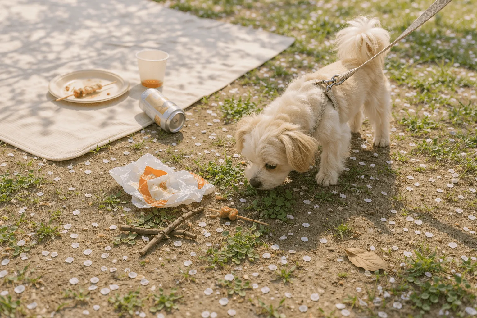 ペットとお花見・公園で気をつけたい誤飲リスク｜何が危ない？どう防ぐ？