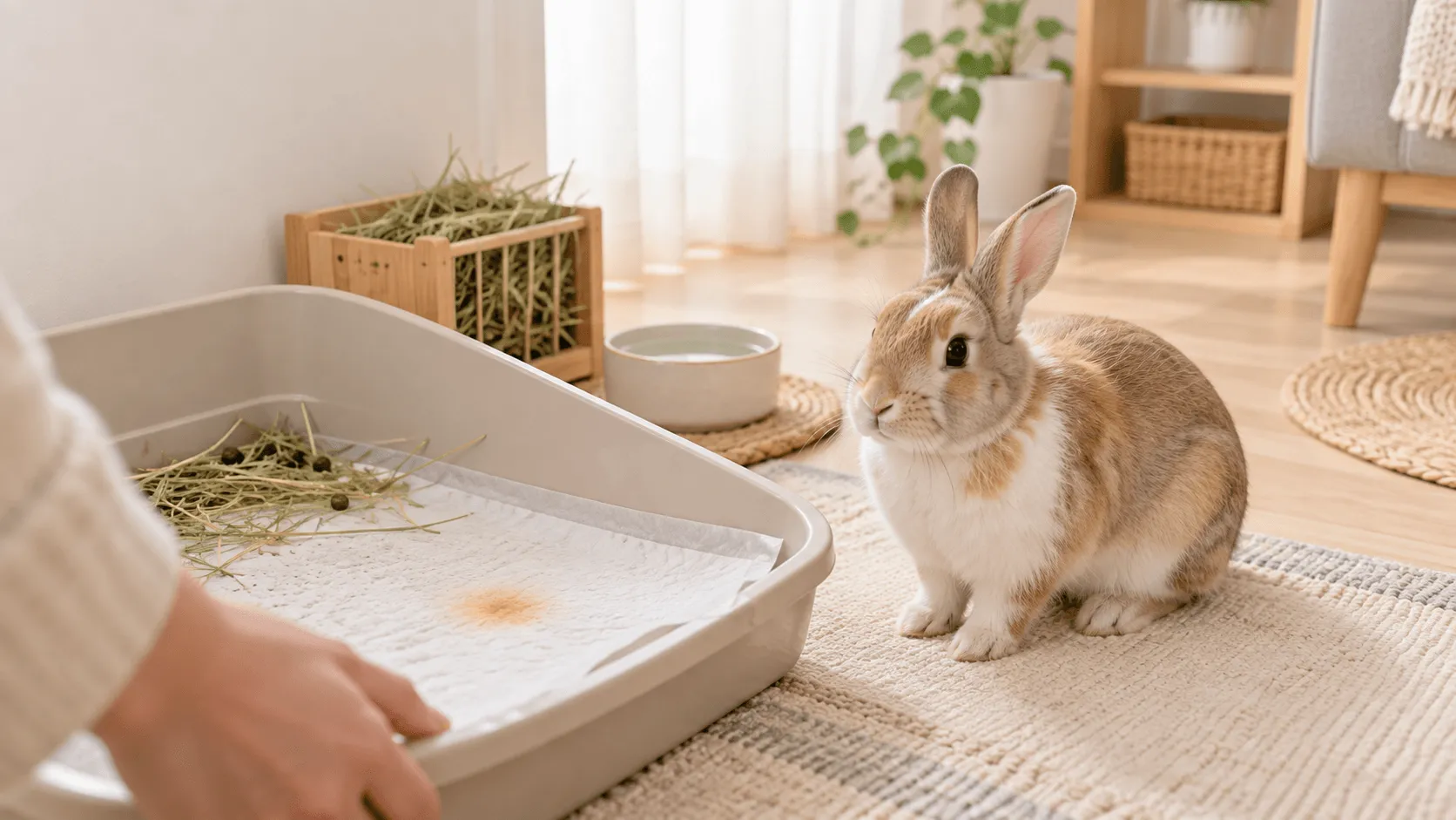 うさぎのおしっこが赤い・オレンジ色のとき｜血尿と決めつけない確認ポイント
