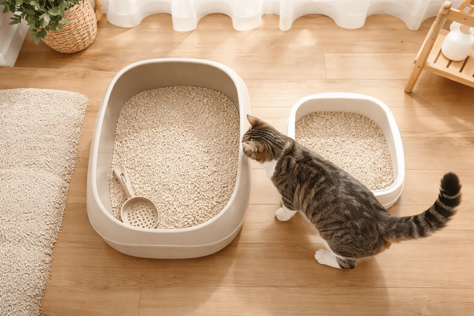 猫のトイレの大きさはどれくらい必要？体格と失敗の関係