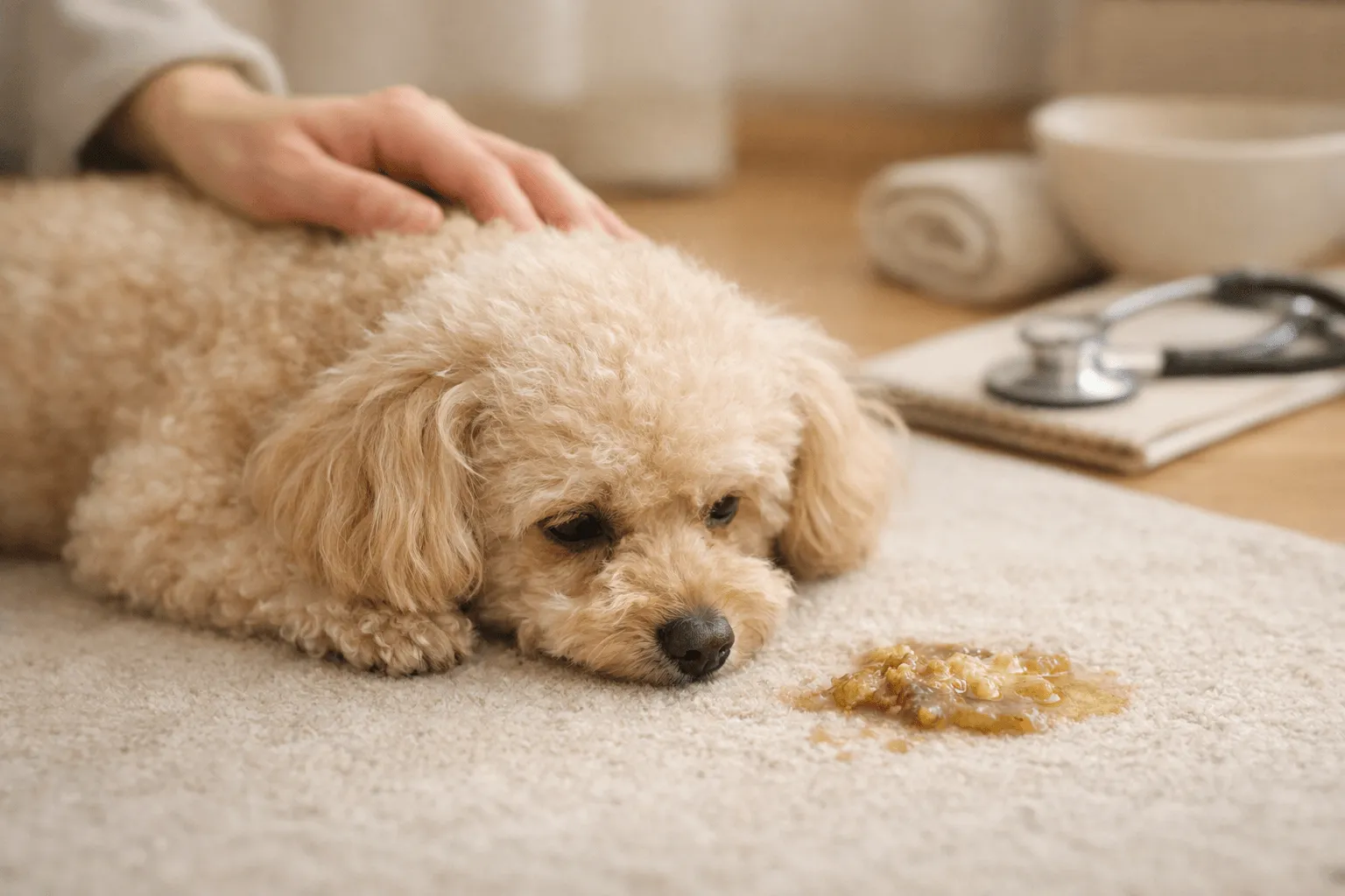 犬が吐いた｜吐しゃ物別の見方と受診目安