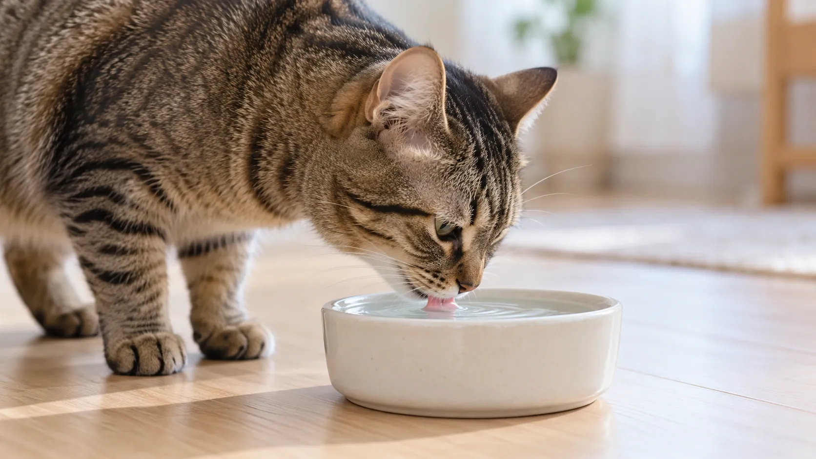 猫は水をどう飲んでいる？舌の動きと水柱のしくみ