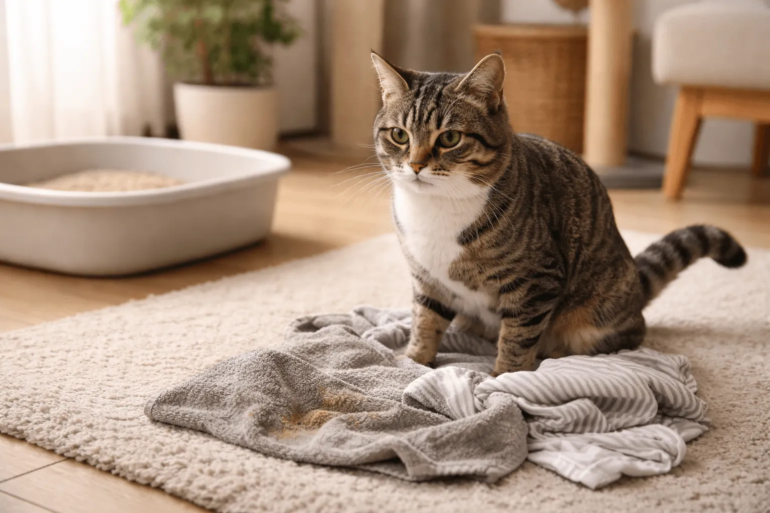 猫がトイレの外で排泄する｜原因と環境の見直し