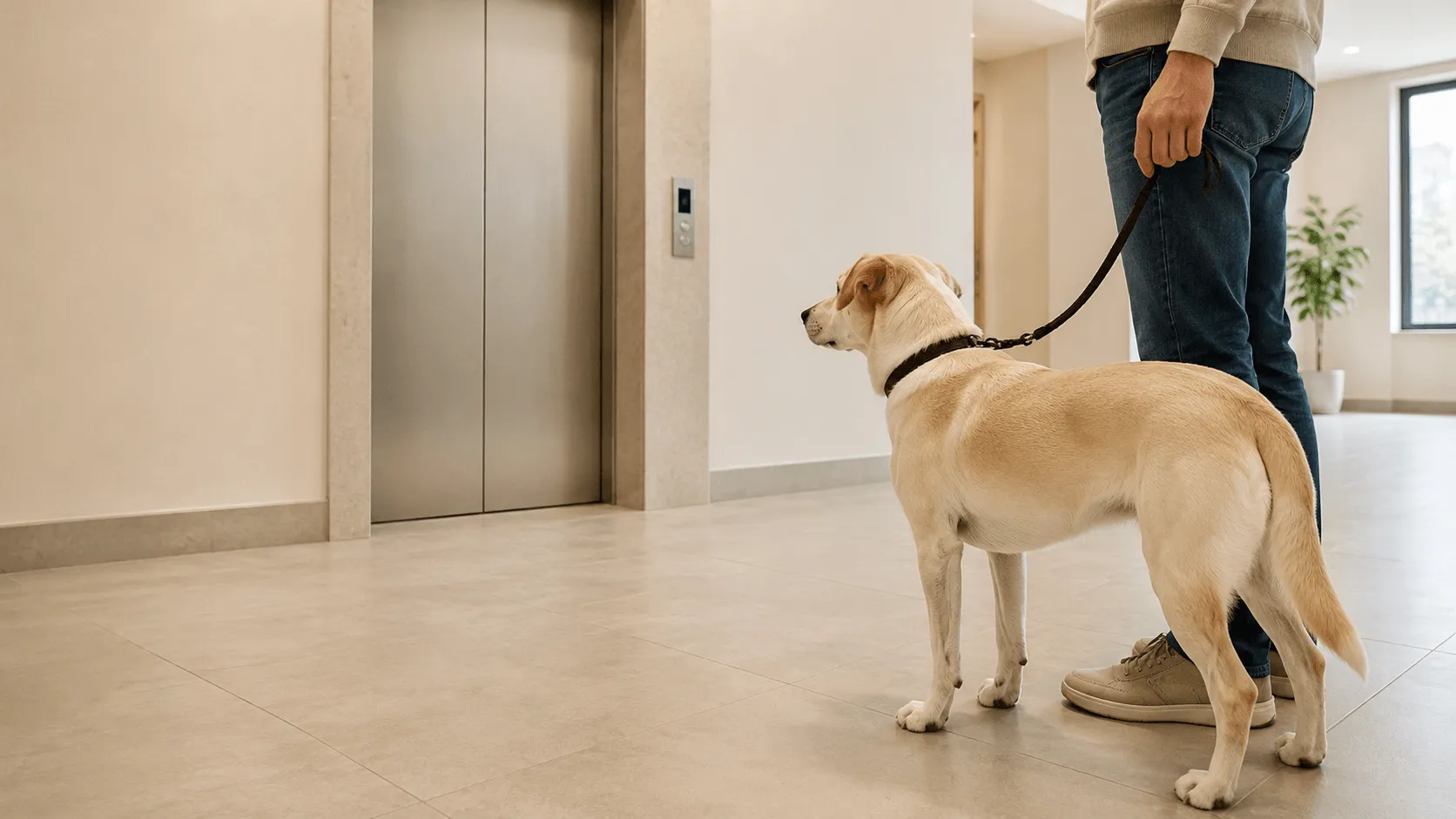 犬とエレベーターに乗るとき｜リードの挟まり・飛び出し事故を防ぐ