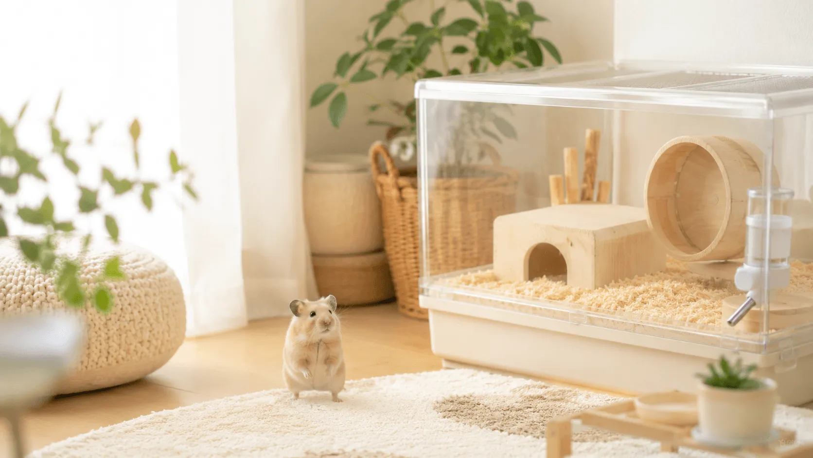 ハムスターのケージはどこに置く？温度・音・脱走対策の基本