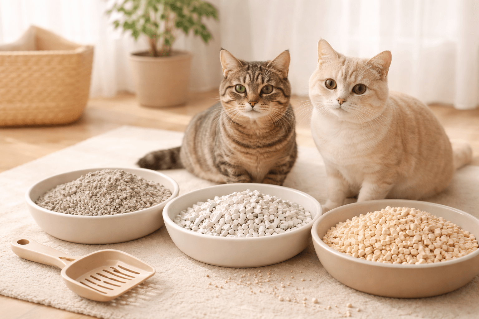 猫砂の種類を比較｜鉱物・紙・おからの違いと選ぶ基準