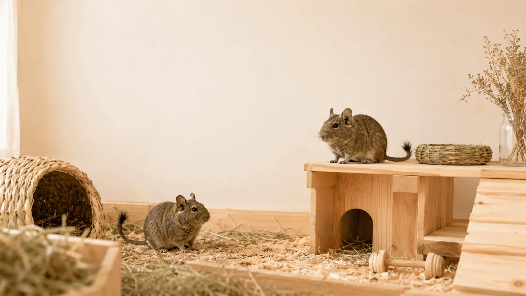デグーは一匹で飼える？仲間・相性・多頭飼いの考え方