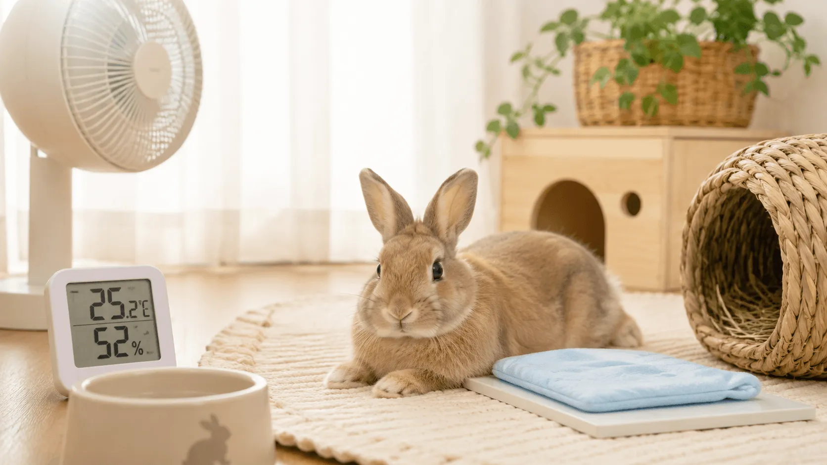 うさぎの暑さ対策｜エアコン・湿度・留守番中の温度管理