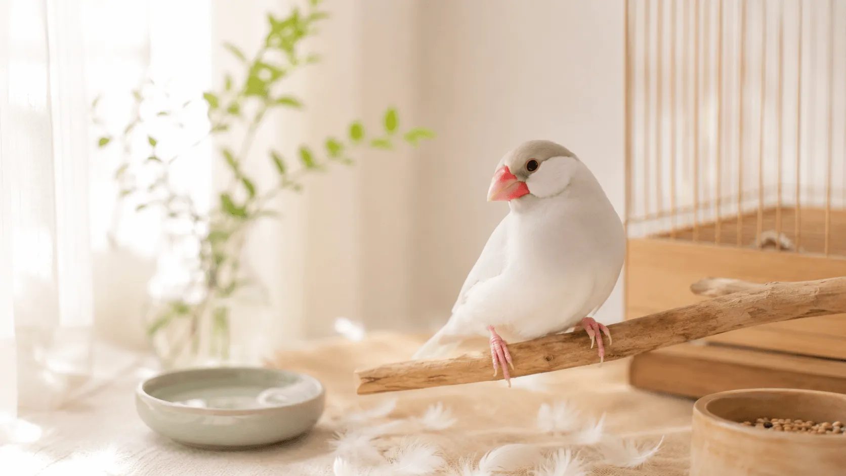 文鳥の換羽で元気がないとき｜自然な変化と受診目安