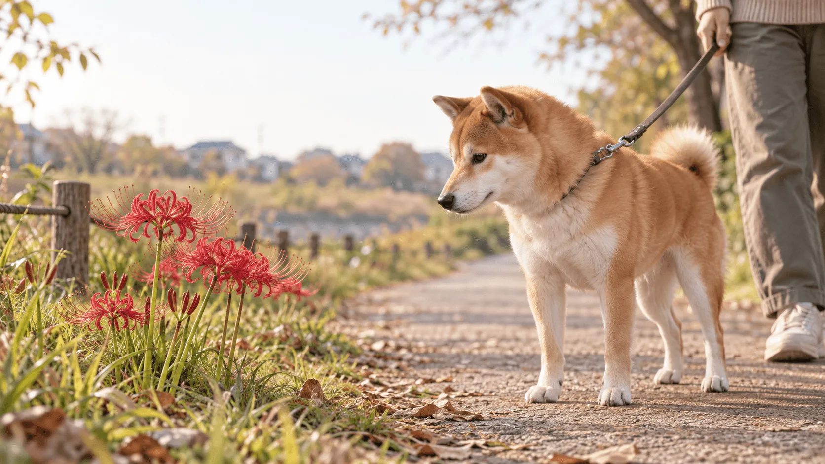 犬が散歩中に彼岸花を口にした可能性があるとき｜誤食の確認と受診判断
