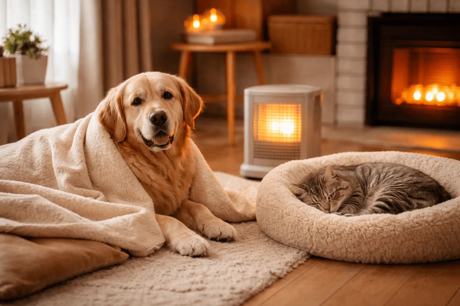 犬猫の寒さ対策｜暖房・寝床・散歩の整え方