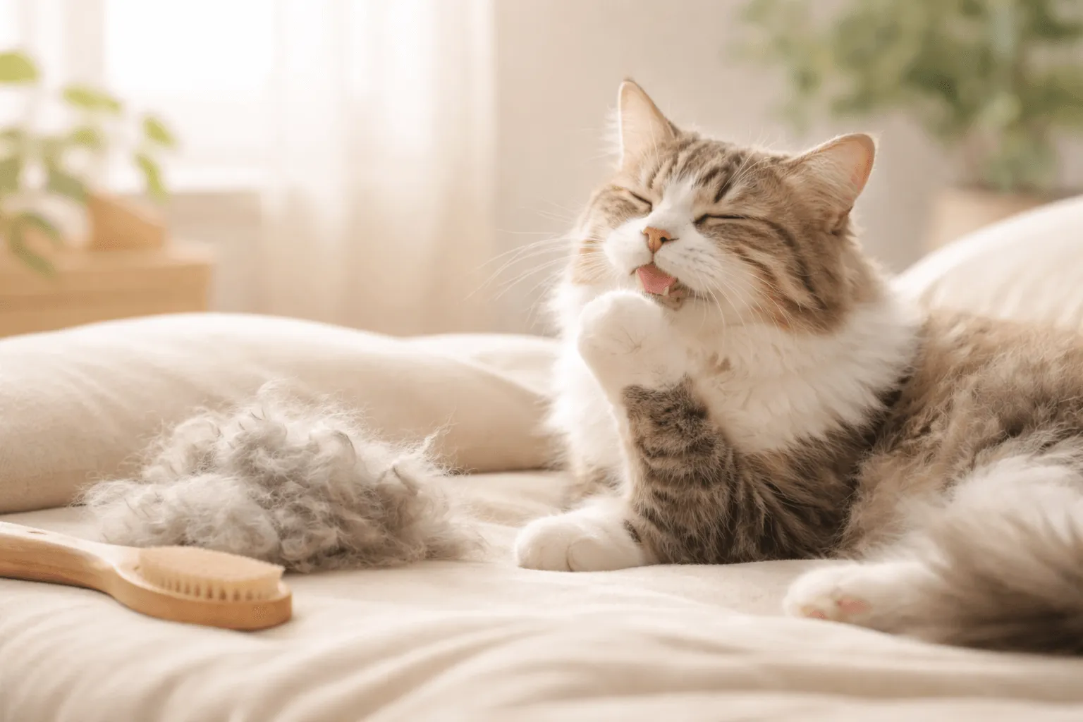 猫の毛玉はどこまで心配？吐く理由と日常ケアの考え方