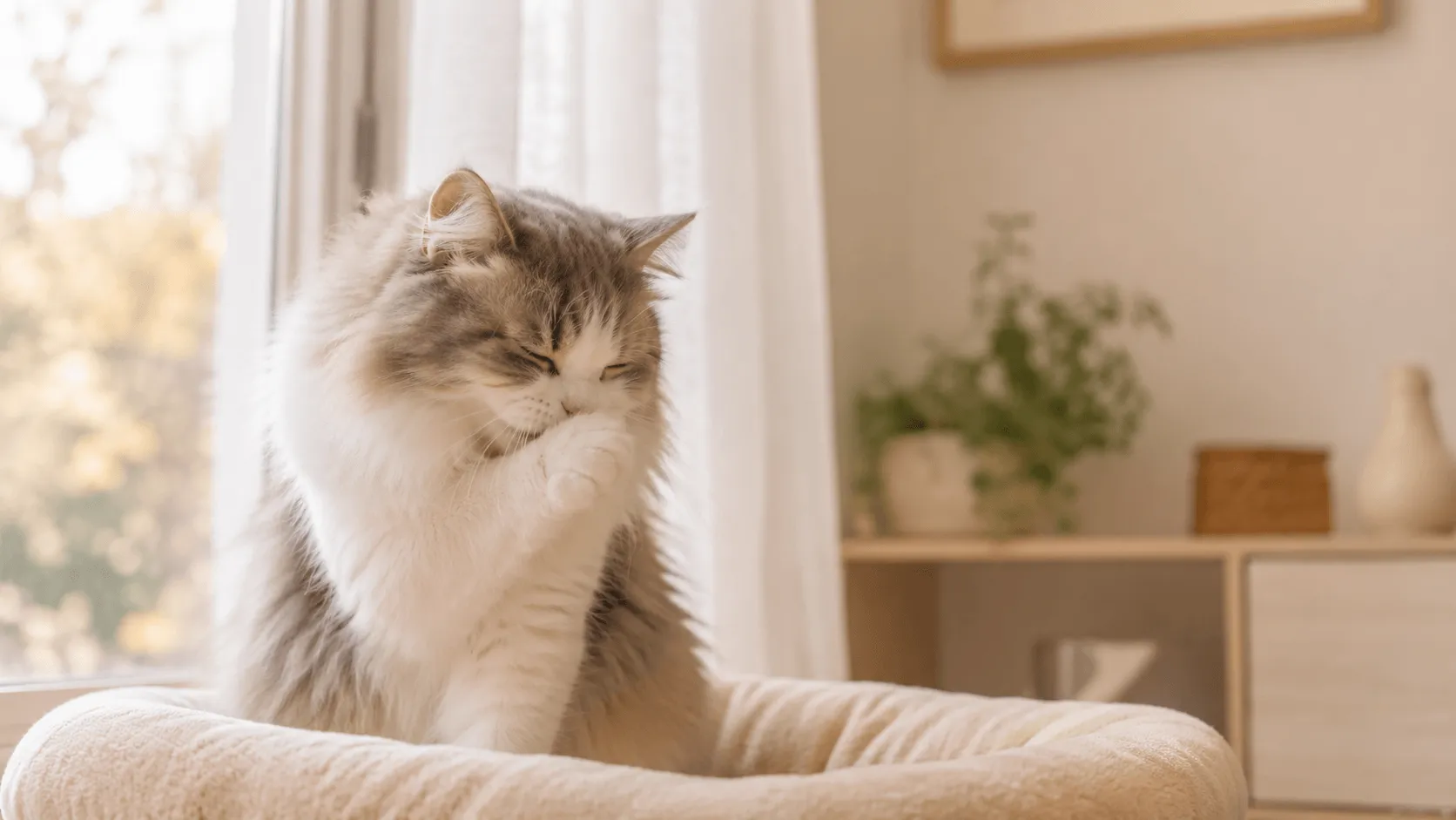 猫のくしゃみが続くとき｜一時的な刺激と受診目安の見分け方