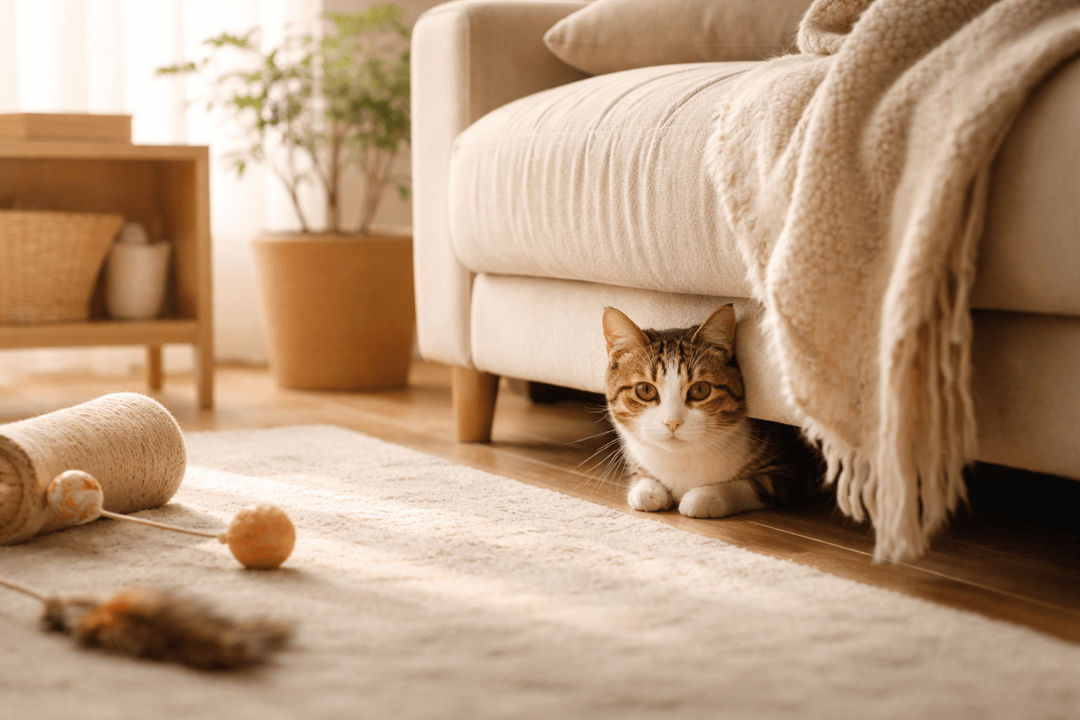 猫のストレスサインとは？行動から読み取るヒント