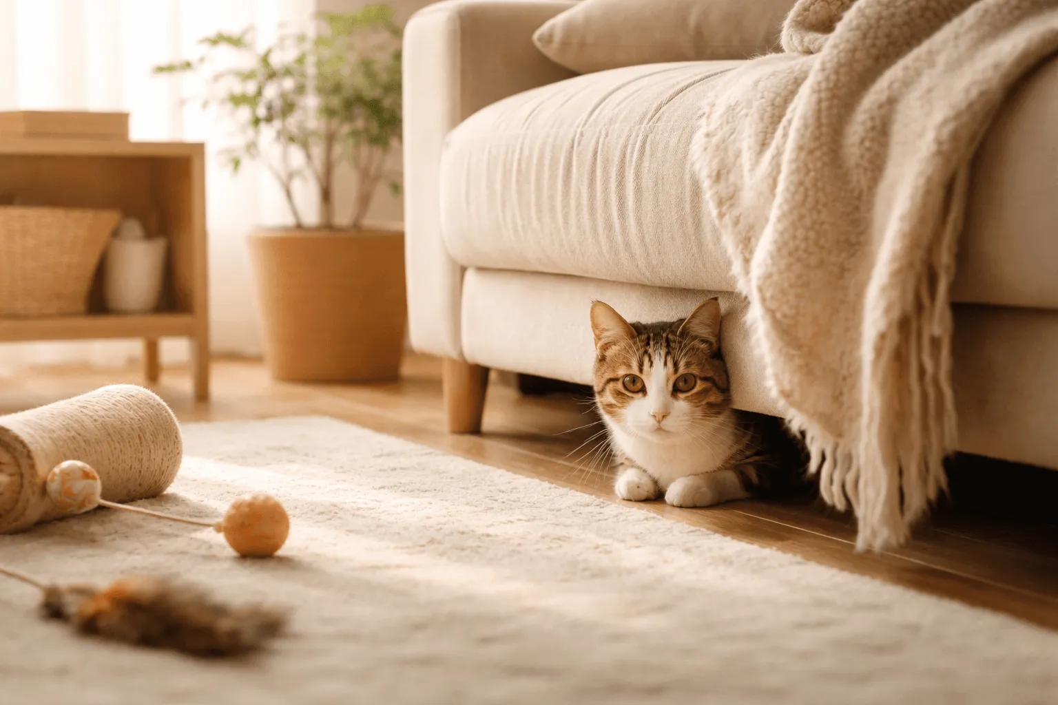 猫のストレスサインとは？行動から読み取るヒント