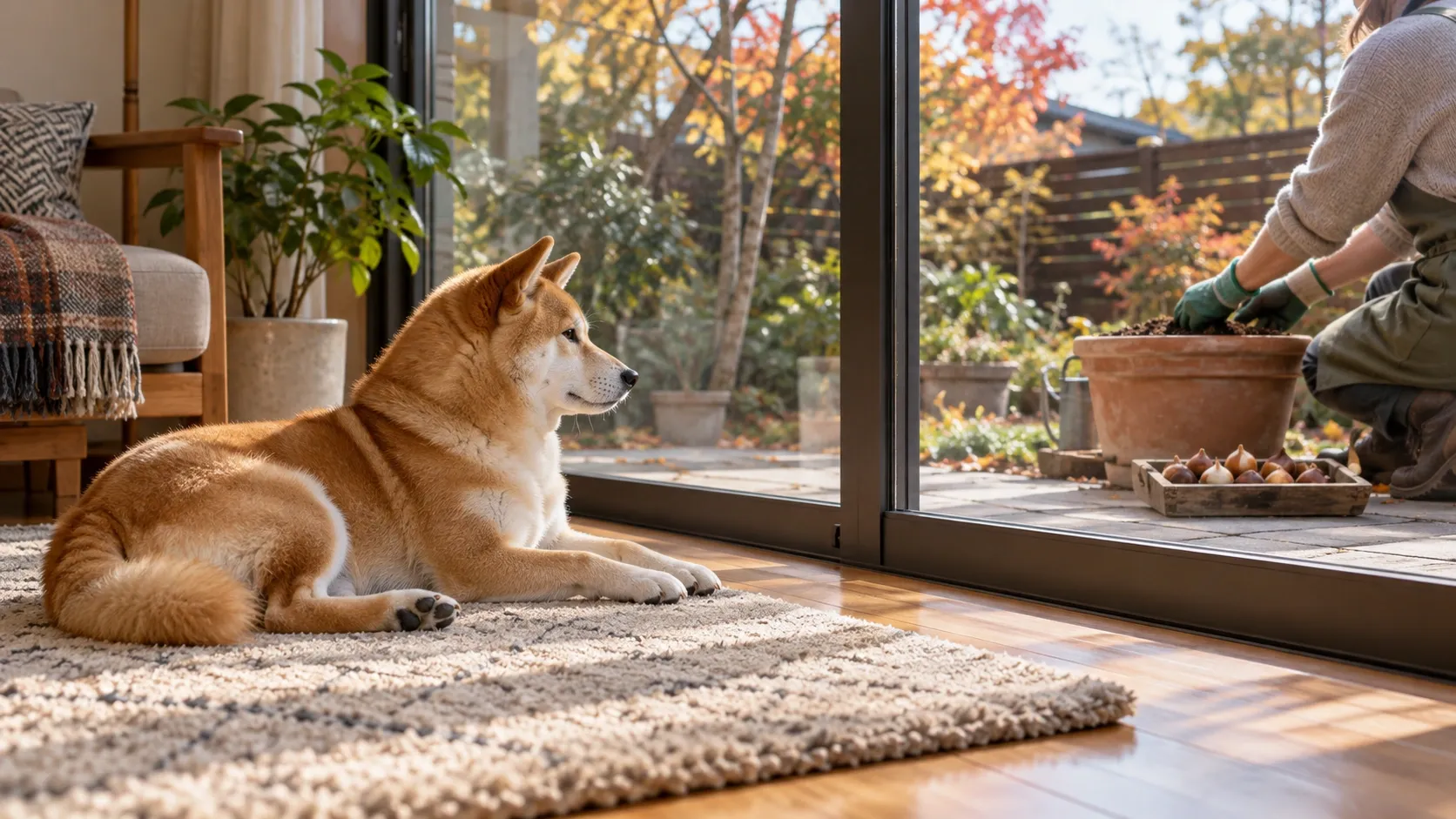 秋の球根植えと犬｜チューリップ・スイセンの誤食を防ぐ庭づくり