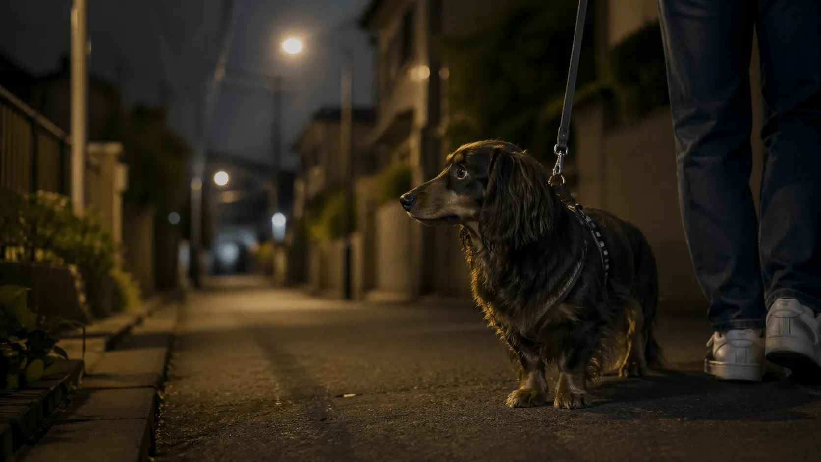 犬が夜に散歩を嫌がる理由｜暗さ・音・環境の違いで何が起きているのか