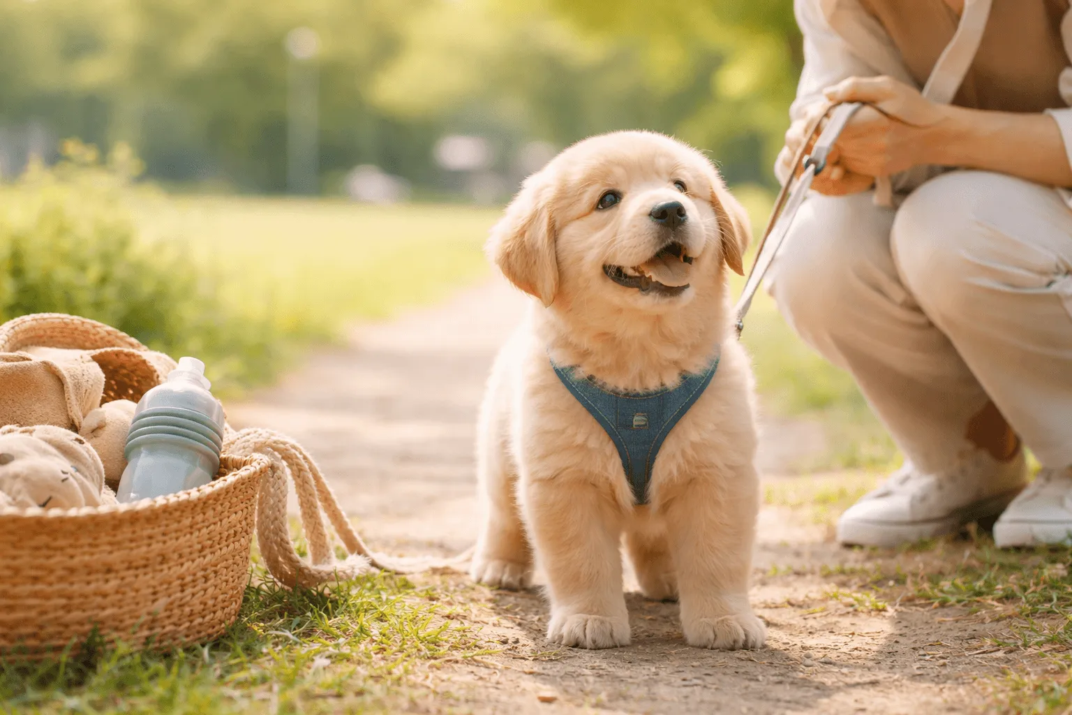 子犬の散歩はいつから？ワクチンとの関係と始め方