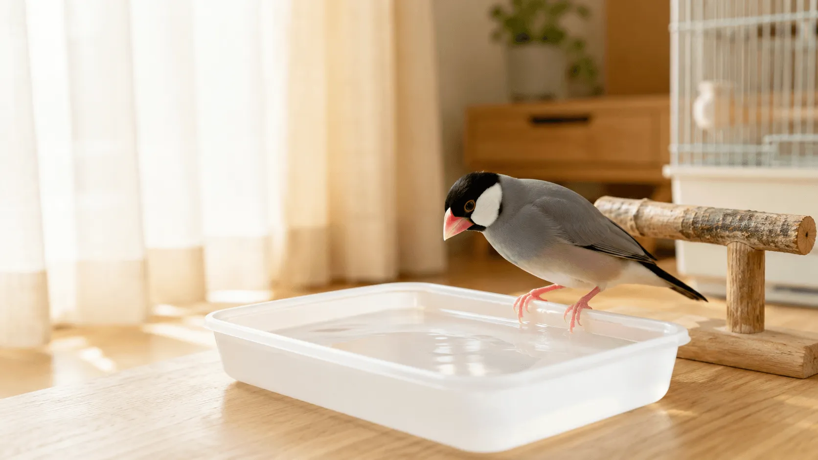 文鳥の水浴びは毎日必要？頻度・容器・嫌がるときの考え方